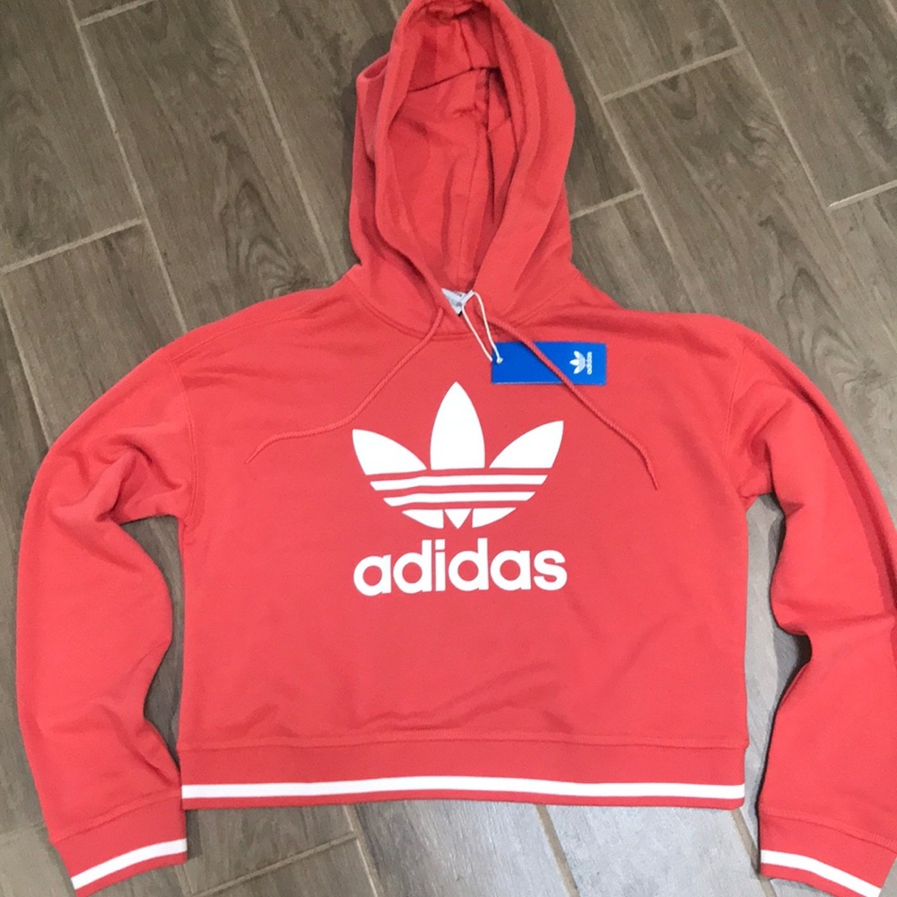 NWT ADIDAS CROP HOODIE/sweatshirt xsmall